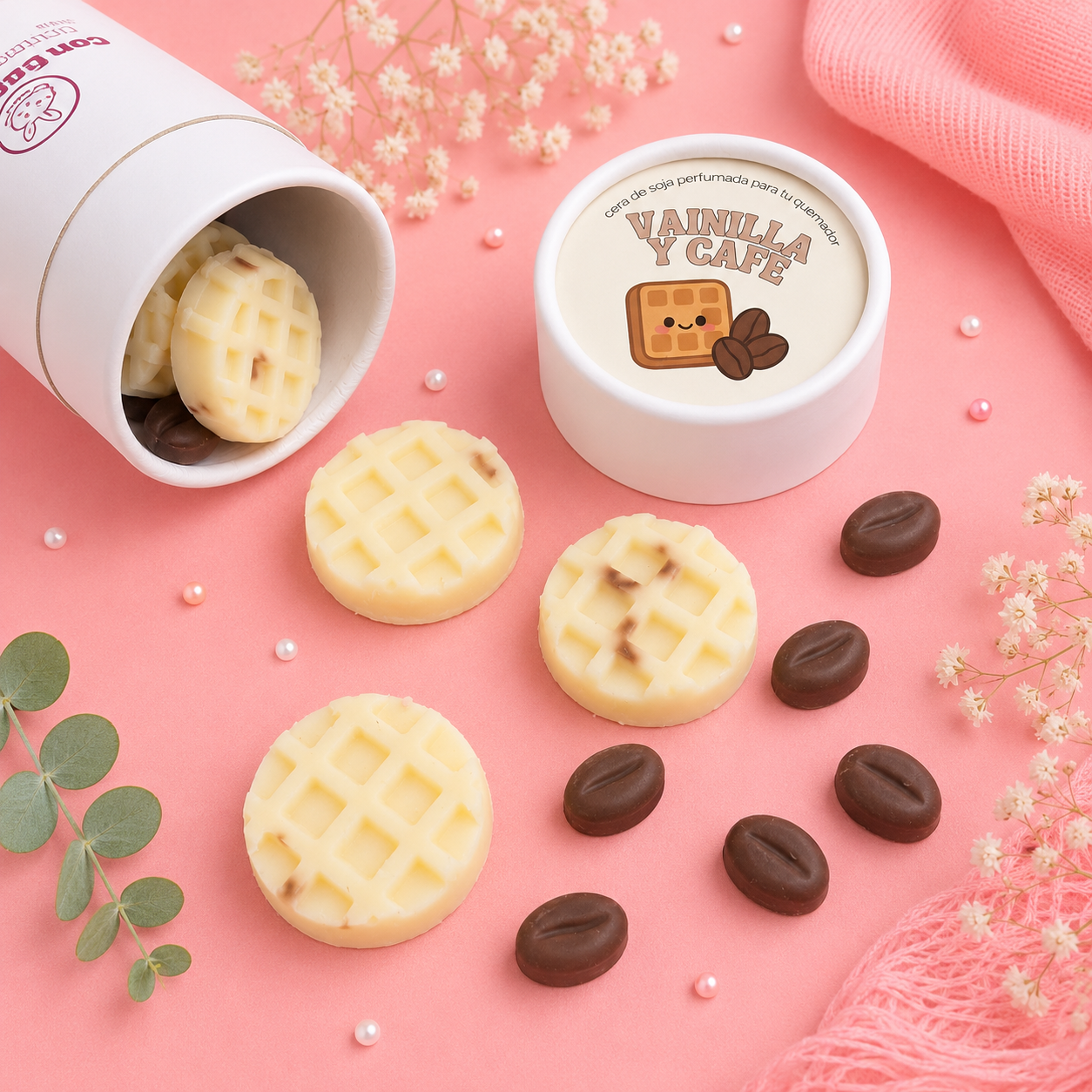 Wax melts- Waffles de baunilha e café (+100 horas)