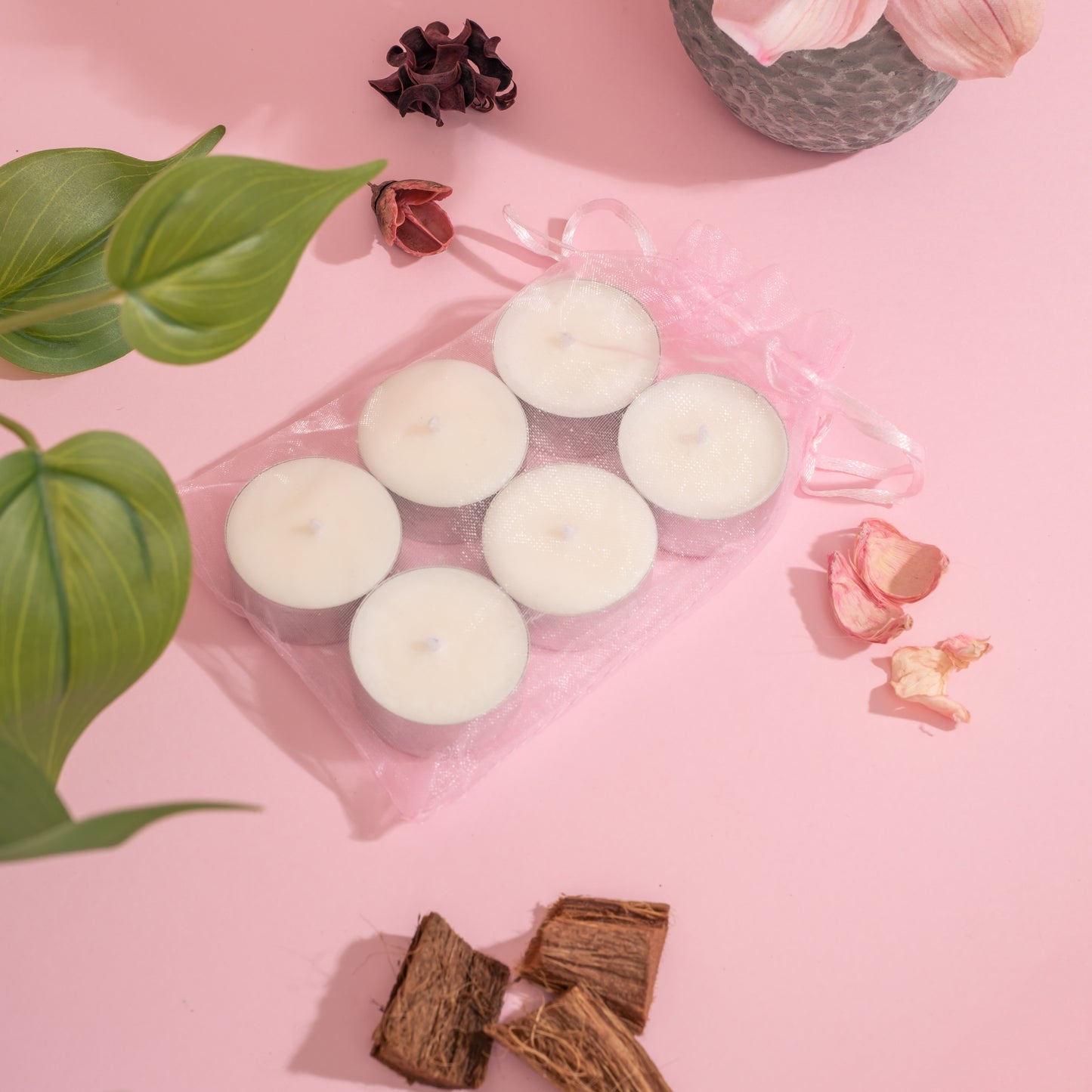 Pacote de velas de chá sem cheiro para queimador de luz de chá