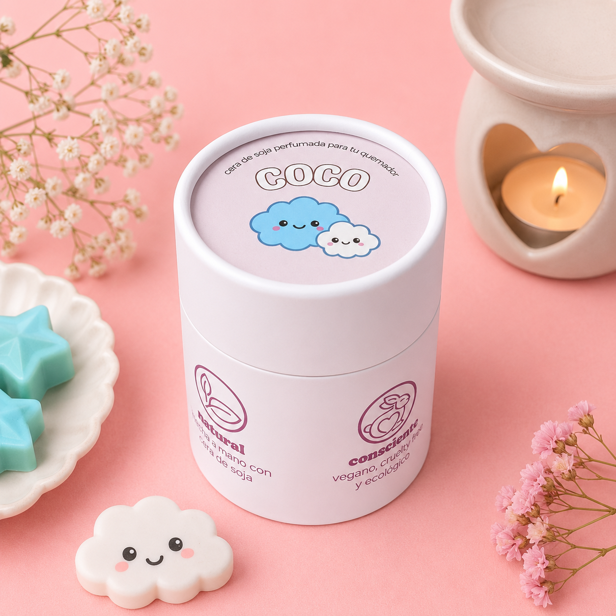 Wax melts - Nuvens de coco (+100 horas)