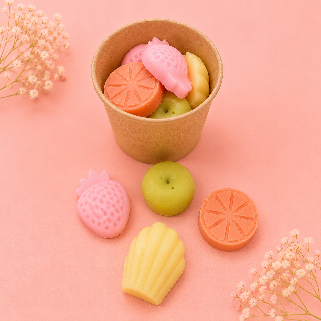 Tarro 150 gr wax melts 4 aromas - MIX FRUTAL