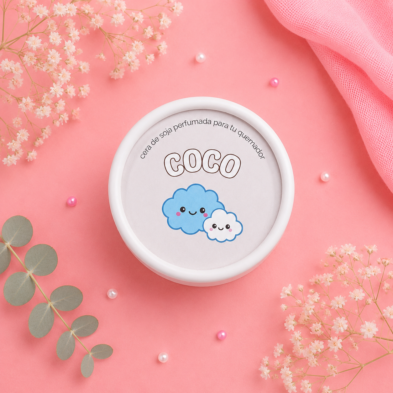 Wax melts - Nuvens de coco (+100 horas)
