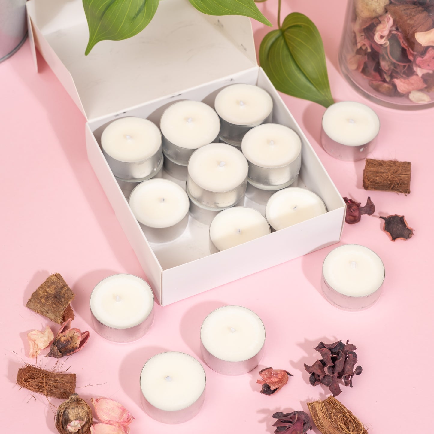 Pacote de velas de chá sem cheiro para queimador de luz de chá